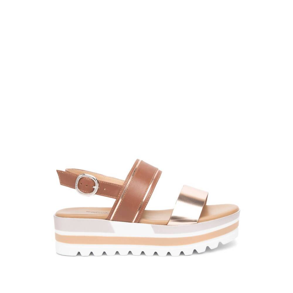 NEW NEROGIARDINI women's sport wedge sandal in nero platino